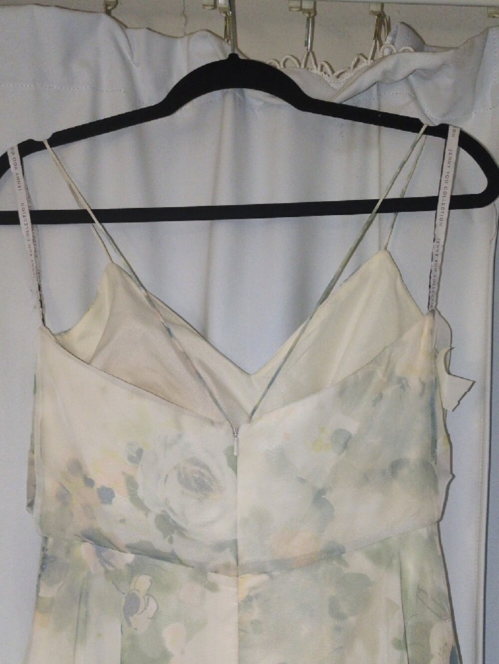 Jenny Yoo Inesse Chiffon Green Pastel Maxi Dress size 2 NWT - Picture 5 of 7